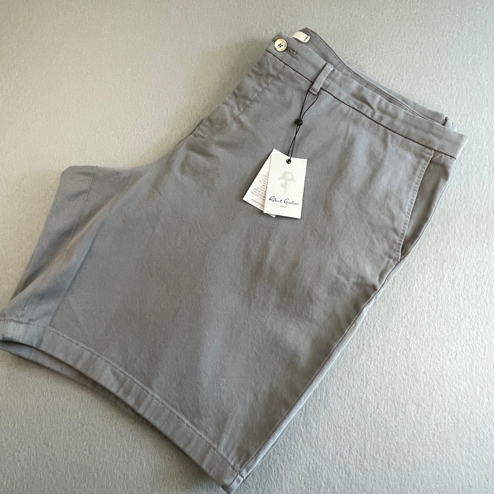 Robert Graham‎ Mens Classic Fit Shorts Size 46 Gray Casual Summer Flat Front